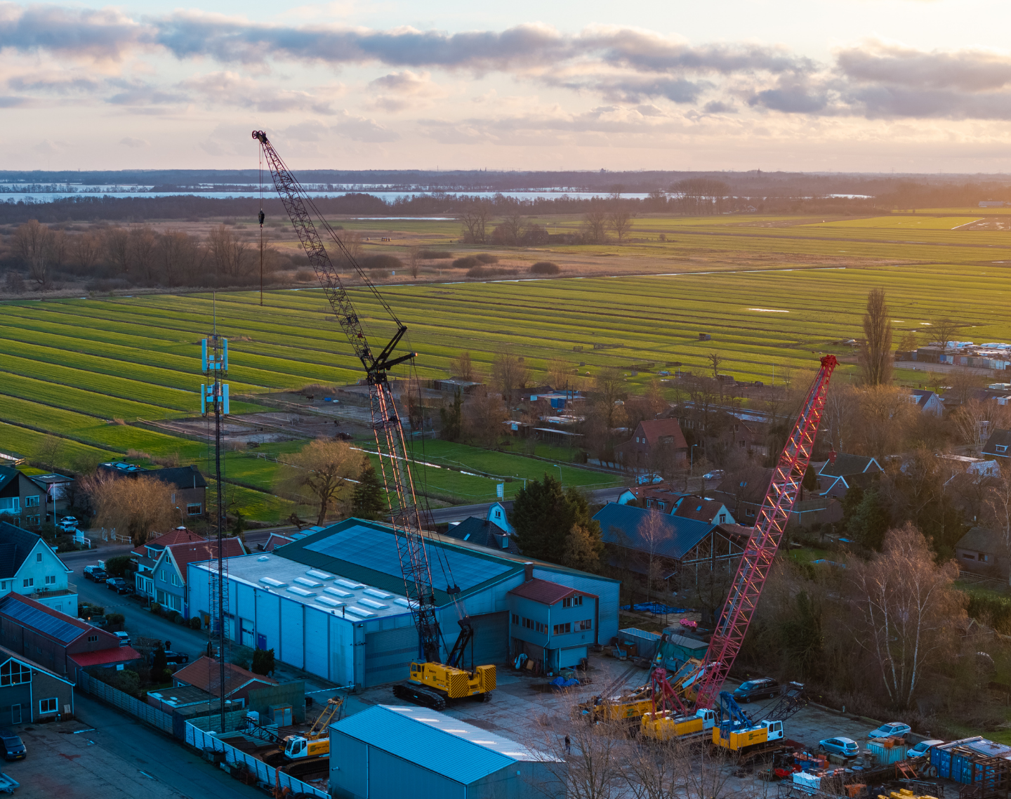 SANY SCE 1350A‑EV elektrische rupskraan in actie met 76 m boom